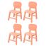 8 Kit 4 Cadeiras Empilhavel Infantil Pipa Rivatti 38,5 cm -Larg- Estrutura Polipropileno -PP- Pessego